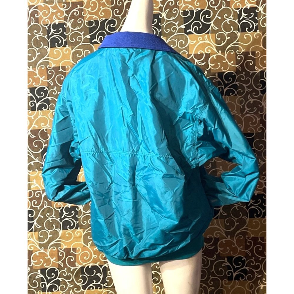 Vintage 90's Patagonia Fleece Lined Member's Only Bomber Jacket Ribbed Cuff - Picture 3 of 12
